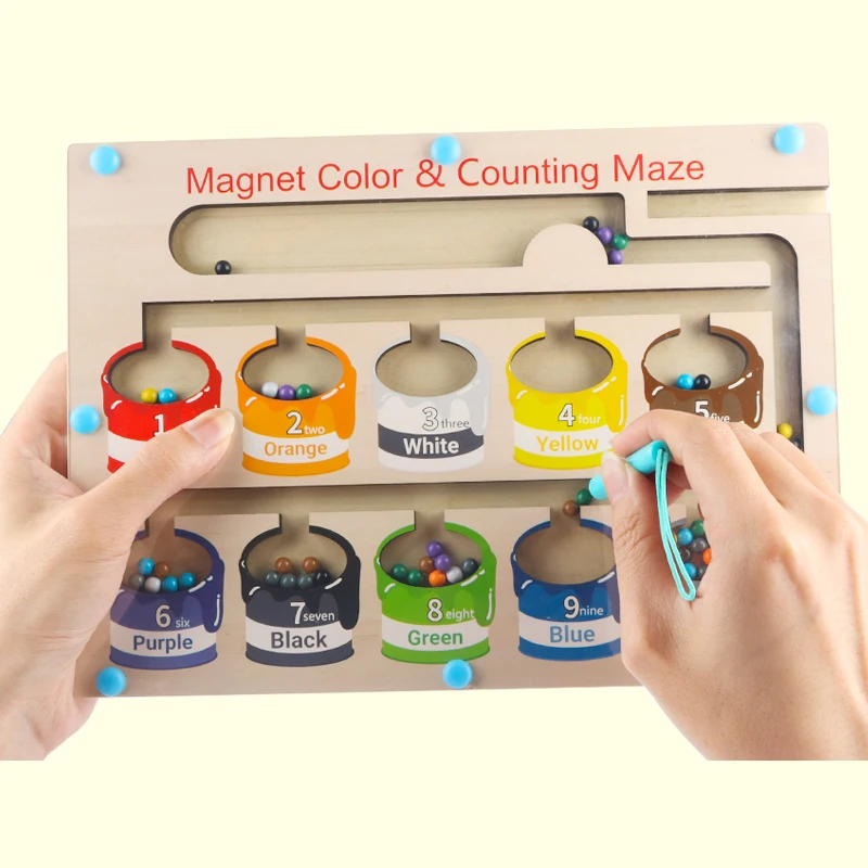 Children Montessori Toy Magnetic Pen Moving Ball Game Color Sorting Counting Board Fine Motor Training Sensory Educational Toys
Children Montessori Toy Magnetic Pen Moving Ball Game Color Sorting Counting Board Fine Motor Training Sensory Educational Toys