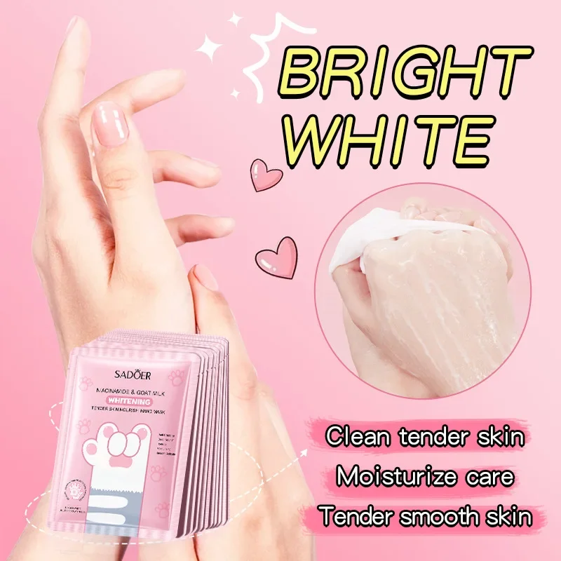 5/10 Pairs Goat Milk Nourishing Hand Mask Moisturizing Firming Brightening Hydrating Hand Gloves for Hands Skin Care Products
5/10 Pairs Goat Milk Nourishing Hand Mask Moisturizing Firming Brightening Hydrating Hand Gloves for Hands Skin Care Products