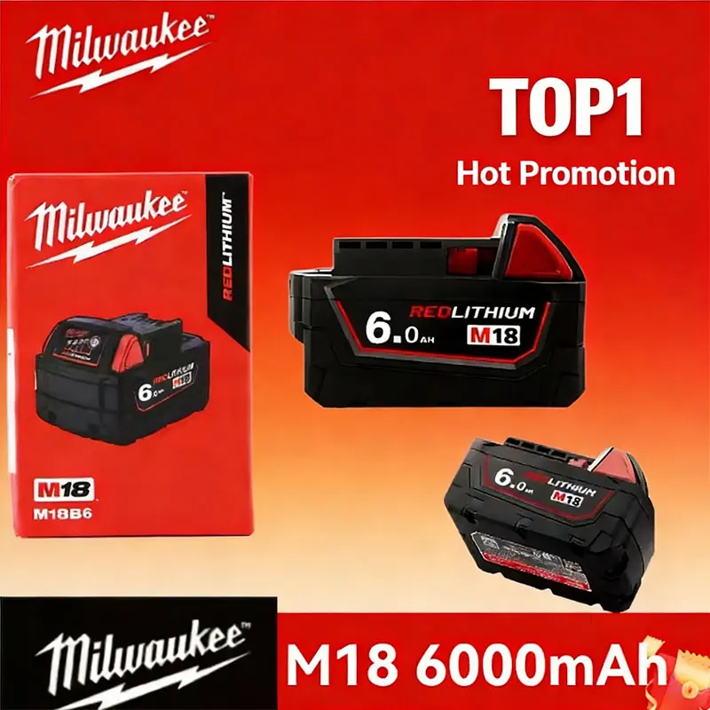 100% Original Milwaukee battery M18,6.0Ah,Milwaukee charger,M18B6 M18B5 48-11-1860, 48-11-1850, 48-11-1840,Tool Lithium Battery
100% Original Milwaukee battery M18,6.0Ah,Milwaukee charger,M18B6 M18B5 48-11-1860, 48-11-1850, 48-11-1840,Tool Lithium Battery