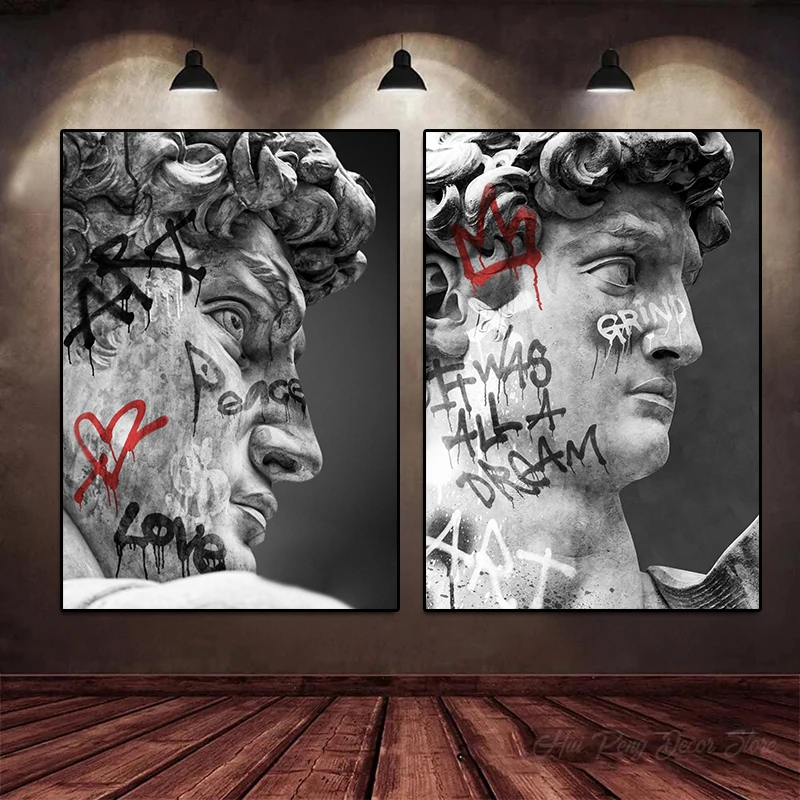 Sculpture Art Portrait Graffiti Posters Canvas Prints Wall Art Canvas Painting for Living Room Home Decor
Sculpture Art Portrait Graffiti Posters Canvas Prints Wall Art Canvas Painting for Living Room Home Decor