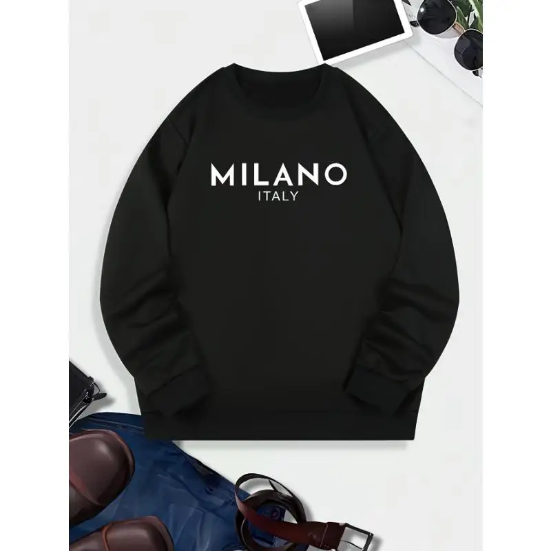 Men Milano Italy Sweatshirt Minimalist City Fashion Graphic Pullover Crewneck Loose Fit Urban Travel Casual Top
Men Milano Italy Sweatshirt Minimalist City Fashion Graphic Pullover Crewneck Loose Fit Urban Travel Casual Top