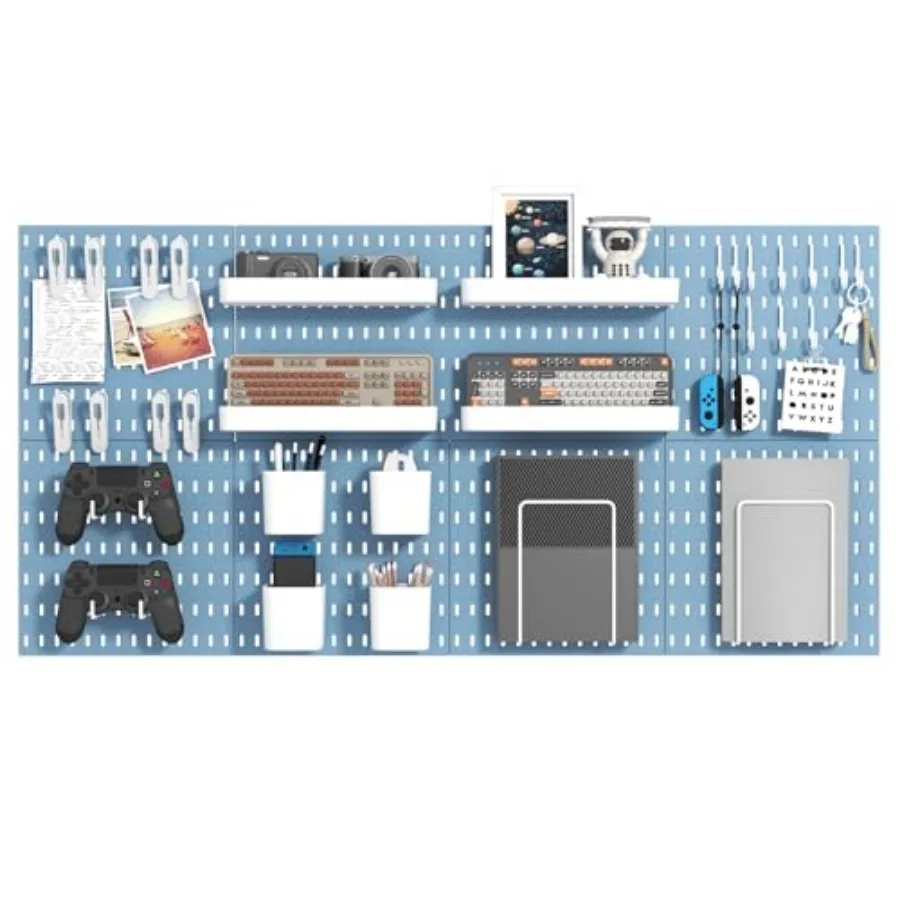Pegboard Combination Kit, Wall Mounted Storage Set with 8 Pegboards and 32 Accessories Hanging, Peg Boards Organizer for Walls
Pegboard Combination Kit, Wall Mounted Storage Set with 8 Pegboards and 32 Accessories Hanging, Peg Boards Organizer for Walls