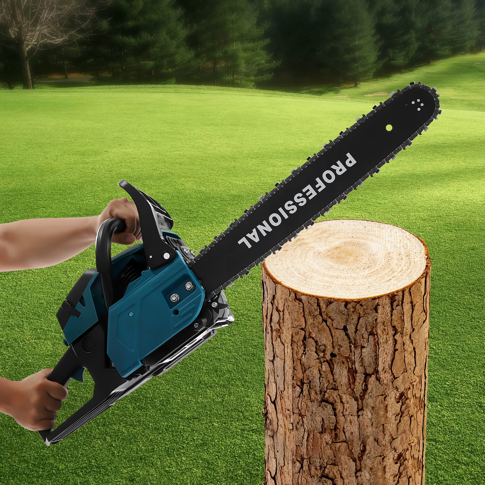 58CC Gas Powered Chainsaw with 20'' Guide Bar Saw Chain 2-Stroke Engine Cut Wood
58CC Gas Powered Chainsaw with 20'' Guide Bar Saw Chain 2-Stroke Engine Cut Wood