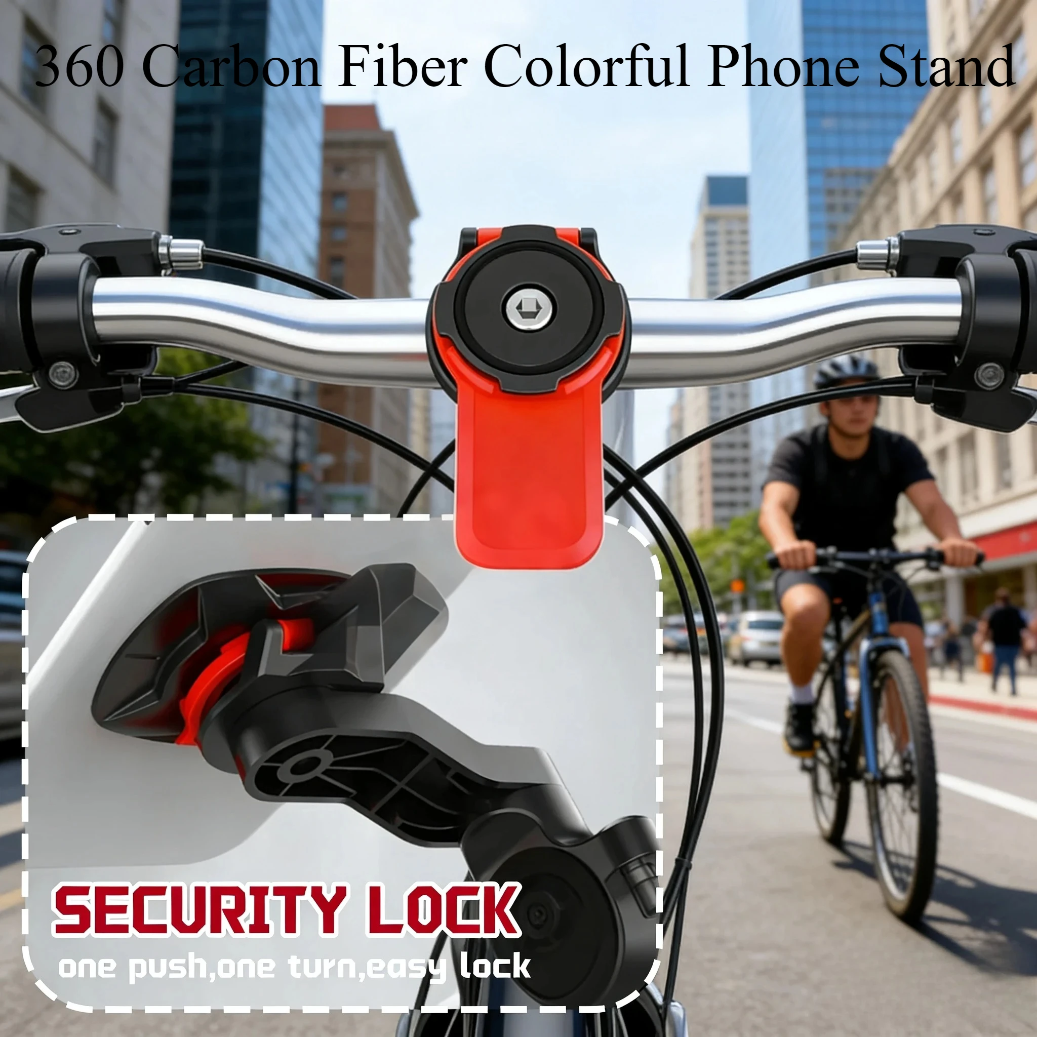 Carbon fiber color Motorcycle Bicycle Phone Mount Universal Fit for iPhone Android, Easy Install & Secure Grip,360° spin
Carbon fiber color Motorcycle Bicycle Phone Mount Universal Fit for iPhone Android, Easy Install & Secure Grip,360° spin