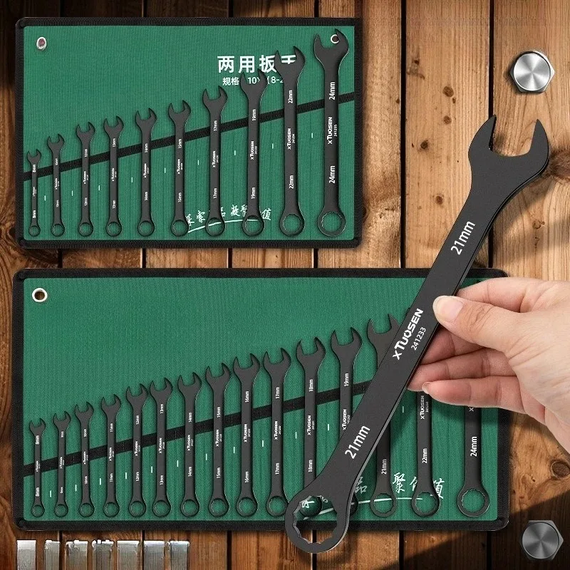 Professional Manual Wrench Set Double Ended Open End Box Combination Spanner Tools Kit
Professional Manual Wrench Set Double Ended Open End Box Combination Spanner Tools Kit