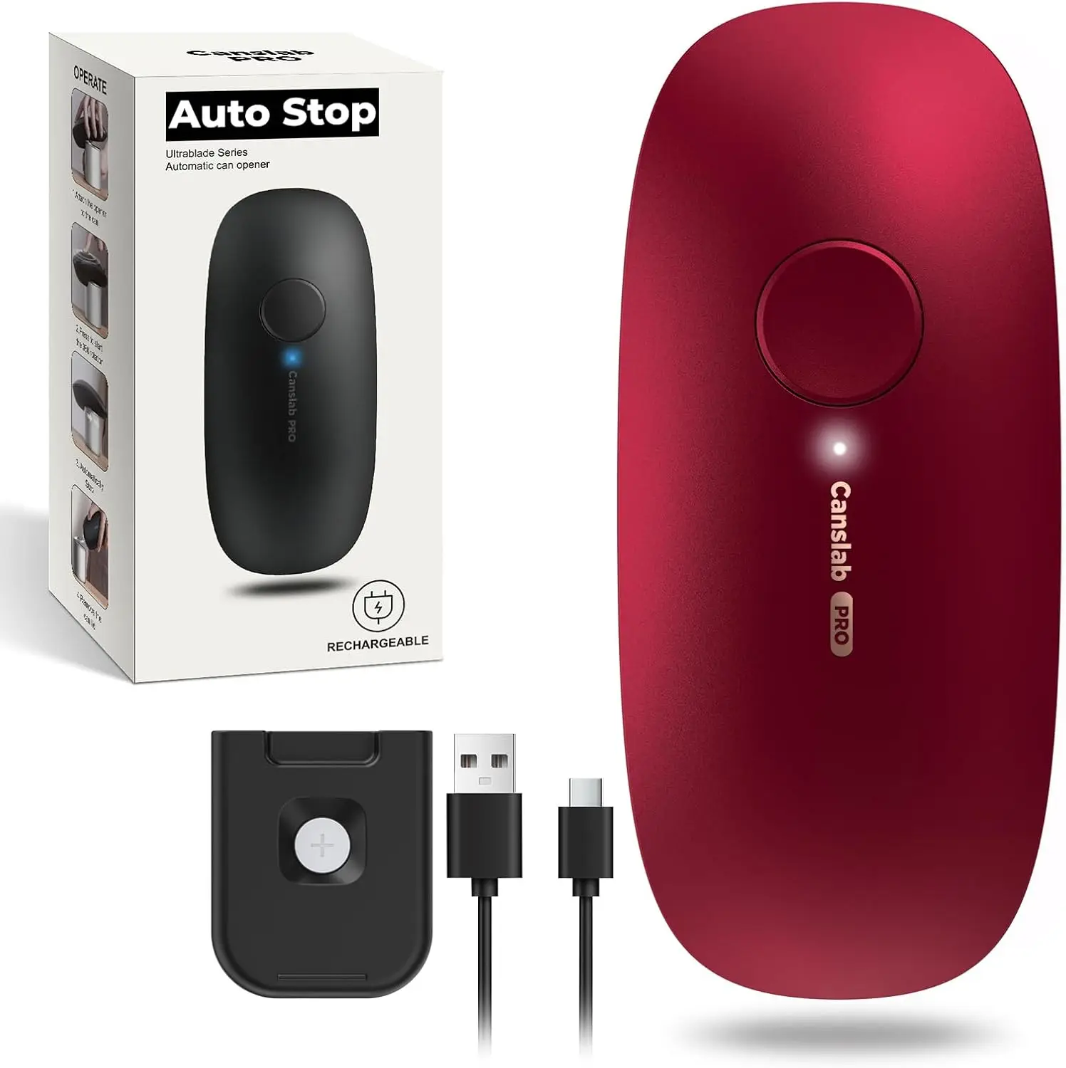 One-Touch Electric Can Opener, USB Rechargeable, Smooth Edge, Auto Stop, Handsfree, for Seniors & Arthritis, Red
One-Touch Electric Can Opener, USB Rechargeable, Smooth Edge, Auto Stop, Handsfree, for Seniors & Arthritis, Red