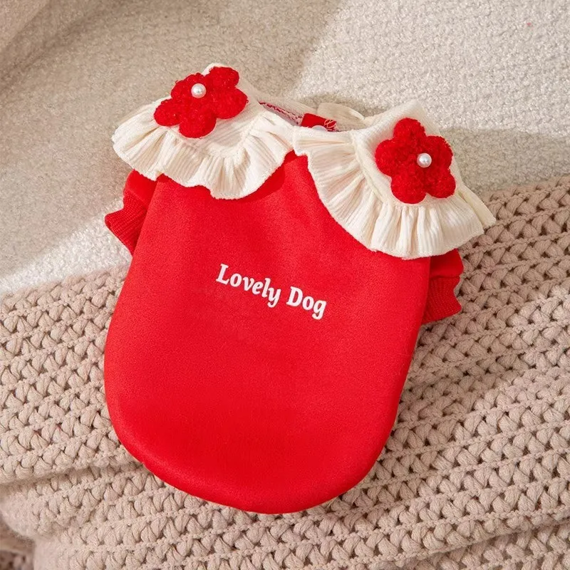 Pet Flower Collar Two Legs Sweatshirt Anti Hair Fall New Year Pullover Celebration Dog Clothes Teddy Winter Warm Clothes
Pet Flower Collar Two Legs Sweatshirt Anti Hair Fall New Year Pullover Celebration Dog Clothes Teddy Winter Warm Clothes