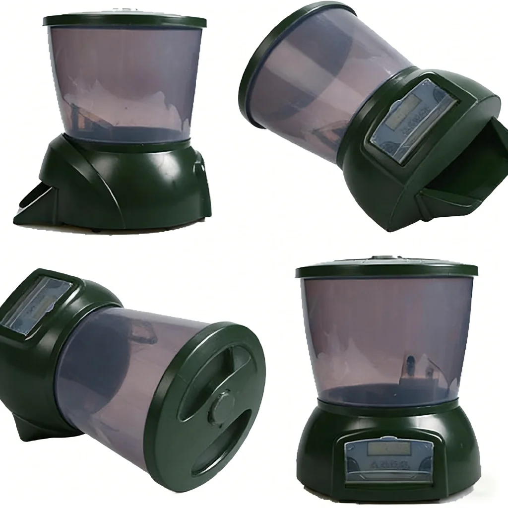 Large-capacity Timed Automatic Fish Feeder With ABS Material For Outdoor Use In Ponds PFF-01