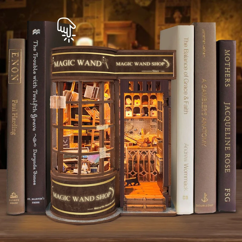 DIY деревянная волшебная палочка магазин книжный уголок полка вставка миниатюрные наборы моделей книжная полка со светом подставка для книг для друзей подарки на день рождения
DIY деревянная волшебная палочка магазин книжный уголок полка вставка миниатюрные наборы моделей книжная полка со светом подставка для книг для друзей подарки на день рождения