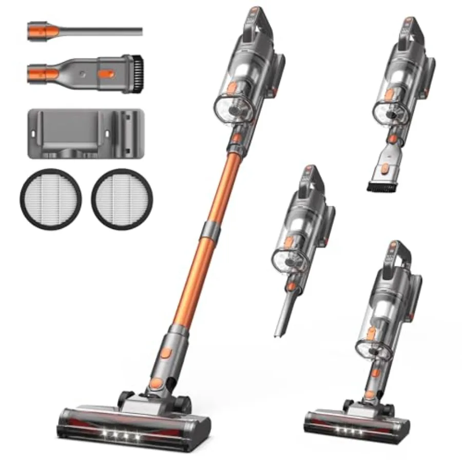 Cordless Vacuum Cleaner 600W 50KPA 55Mins for Home Stick Vacuum with LED Display Anti-Tangle Wall Mount Lightweight Rechargeabl
Cordless Vacuum Cleaner 600W 50KPA 55Mins for Home Stick Vacuum with LED Display Anti-Tangle Wall Mount Lightweight Rechargeabl