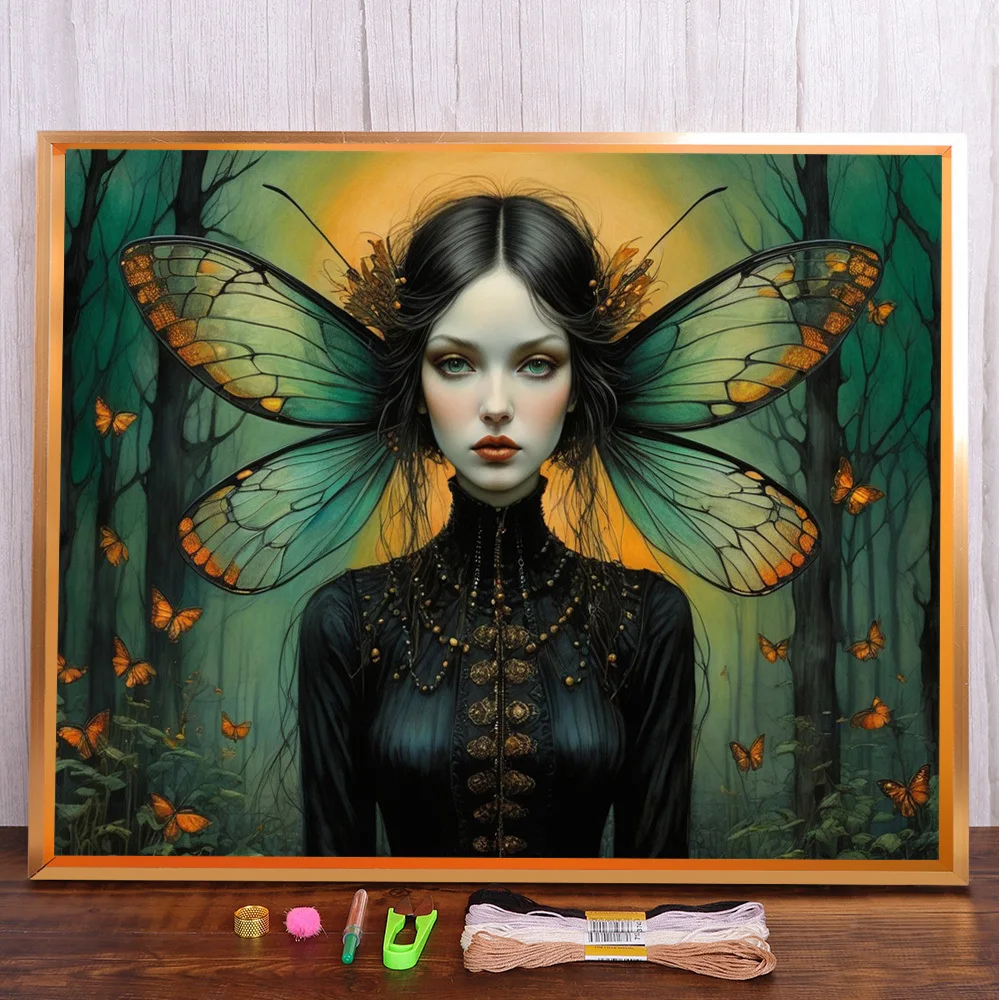 Portrait Butterfly Girl Cross Stitch Full Kit DIY Embroidery Needlework Sewing Knitting Painting Promotions Floss Stamped
Portrait Butterfly Girl Cross Stitch Full Kit DIY Embroidery Needlework Sewing Knitting Painting Promotions Floss Stamped