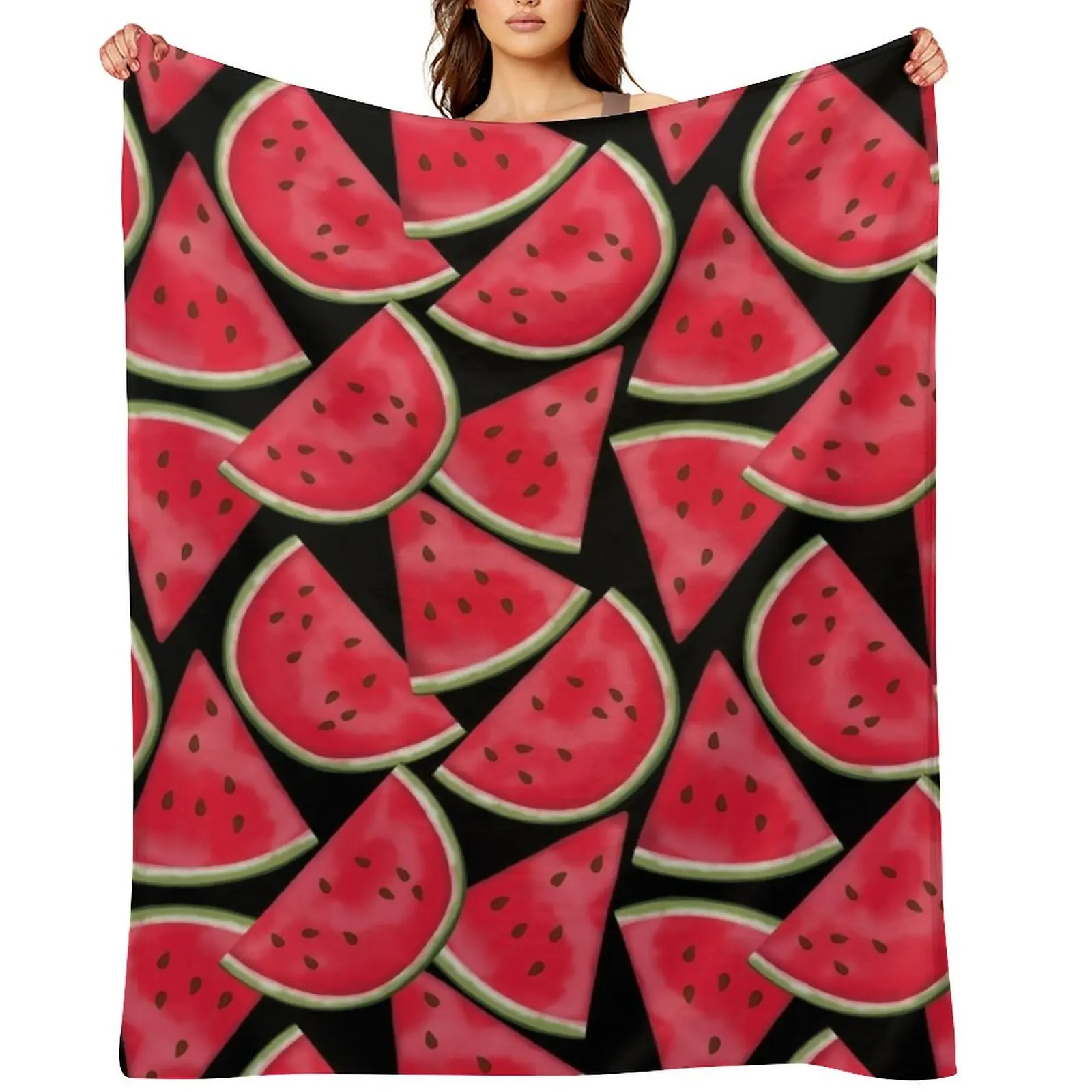 Watermelon on black Throw Blanket Moving wednesday Bed Furry Blankets
Watermelon on black Throw Blanket Moving wednesday Bed Furry Blankets