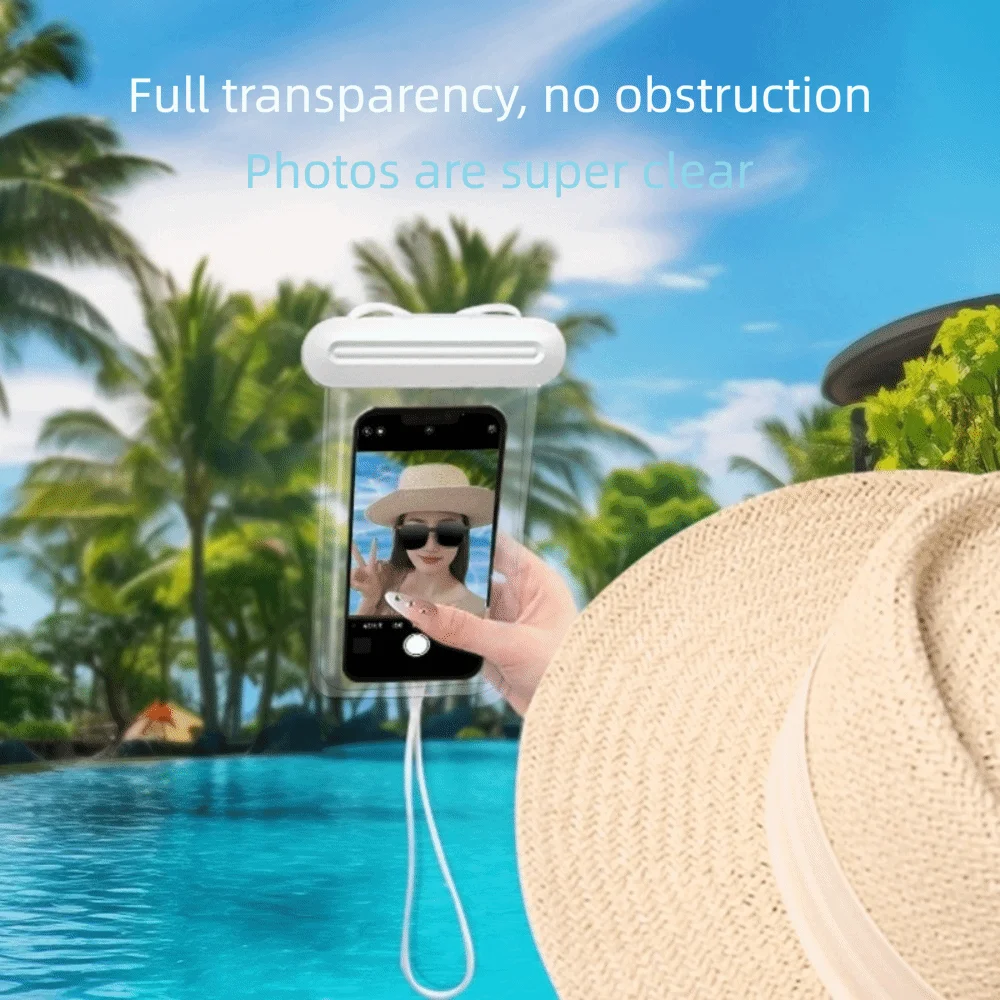 Touch Screen Waterproof Mobile Phone Bag Transparent PVC Floating Phone Dry Cover Solid Color Hanging Rope Mobile Phone Pouch
Touch Screen Waterproof Mobile Phone Bag Transparent PVC Floating Phone Dry Cover Solid Color Hanging Rope Mobile Phone Pouch