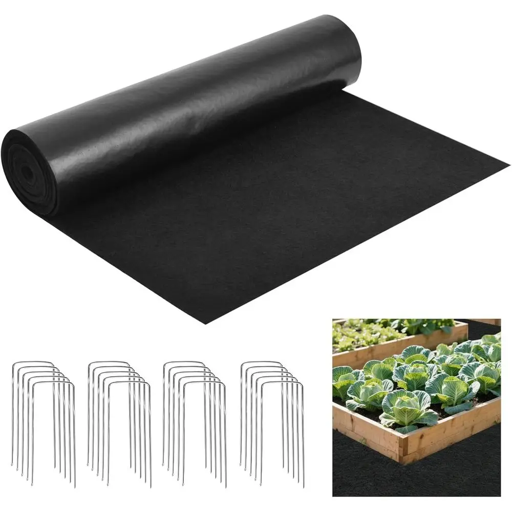 Многоразовый тканевый коврик для дорожек, 60x250 см, прочный, для мульчирования, с 20 колышками для крепления к земле, подходит для защиты от сорняков и посадки в саду
Многоразовый тканевый коврик для дорожек, 60x250 см, прочный, для мульчирования, с 20 колышками для крепления к земле, подходит для защиты от сорняков и посадки в саду