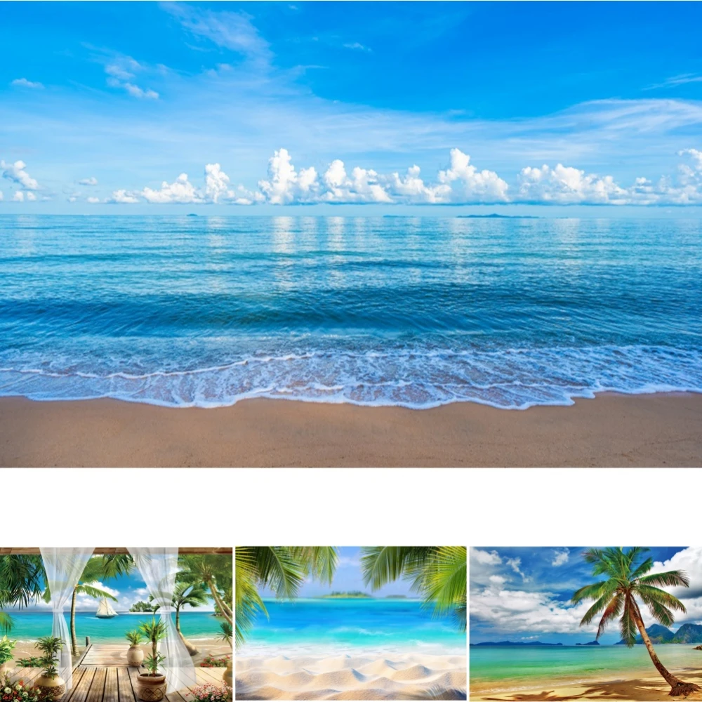 Tropical Ocean Beach Photography Background Summer Seaside Palm Tree Baby Birthday Wedding Holiday Party Backdrop Photo Props
Tropical Ocean Beach Photography Background Summer Seaside Palm Tree Baby Birthday Wedding Holiday Party Backdrop Photo Props