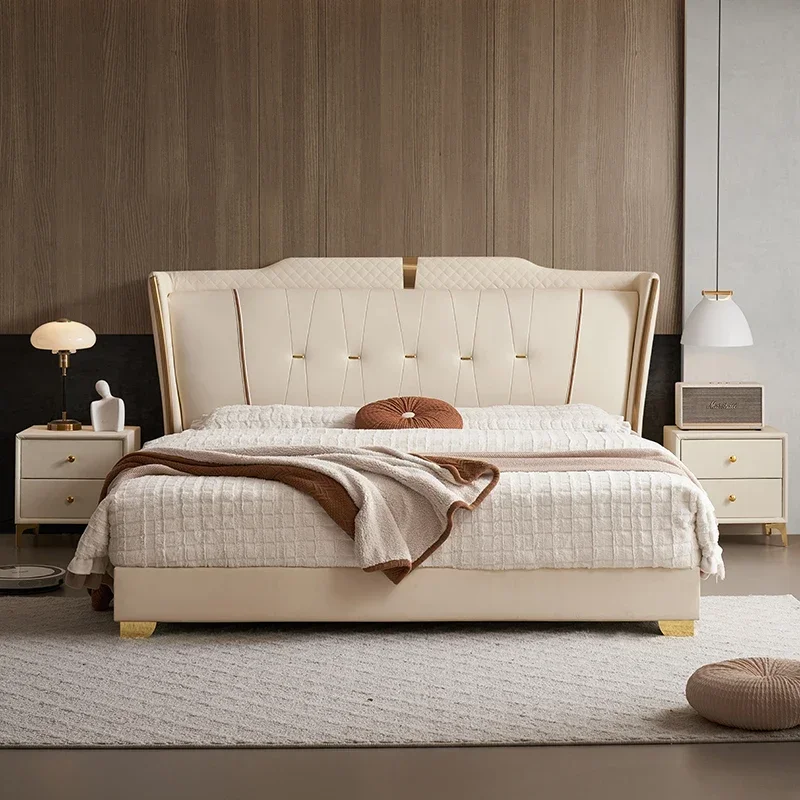 Women Elegant Tall Bed Double Queen Pretty Bedroom King Frame Bed Luxury Pliable Modern Beauty Sleeping Muebles Trendy Furniture
Women Elegant Tall Bed Double Queen Pretty Bedroom King Frame Bed Luxury Pliable Modern Beauty Sleeping Muebles Trendy Furniture