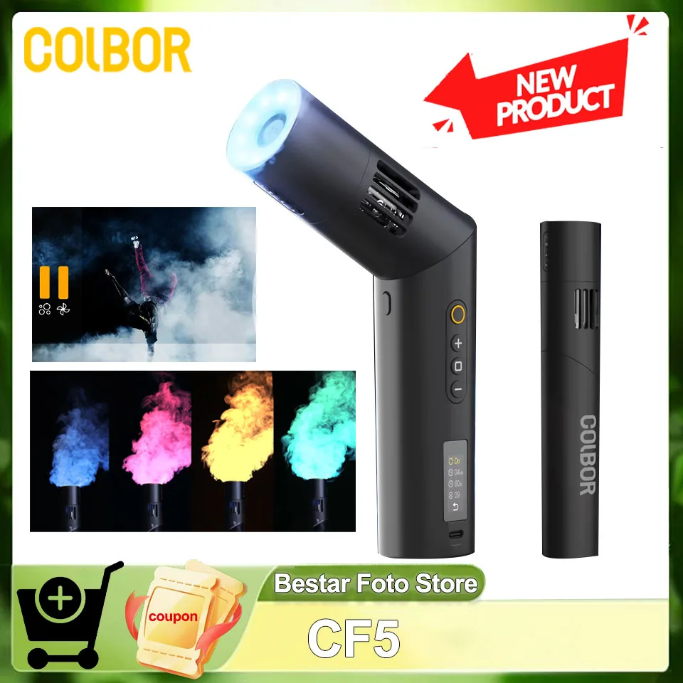 COLBOR CF5 CineFlare Fog Machine for Photography Atmosphere Master with Foldable and Flexible Body Light Fan Safe Creative
COLBOR CF5 CineFlare Fog Machine for Photography Atmosphere Master with Foldable and Flexible Body Light Fan Safe Creative