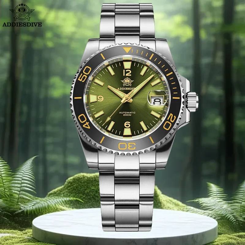 ADDIESDIVE New Automatic Watch for Men NH35A Sapphire 20Bar Waterproof Luminous Stainless Steel Mechanical Men's Watches AD2085
ADDIESDIVE New Automatic Watch for Men NH35A Sapphire 20Bar Waterproof Luminous Stainless Steel Mechanical Men's Watches AD2085