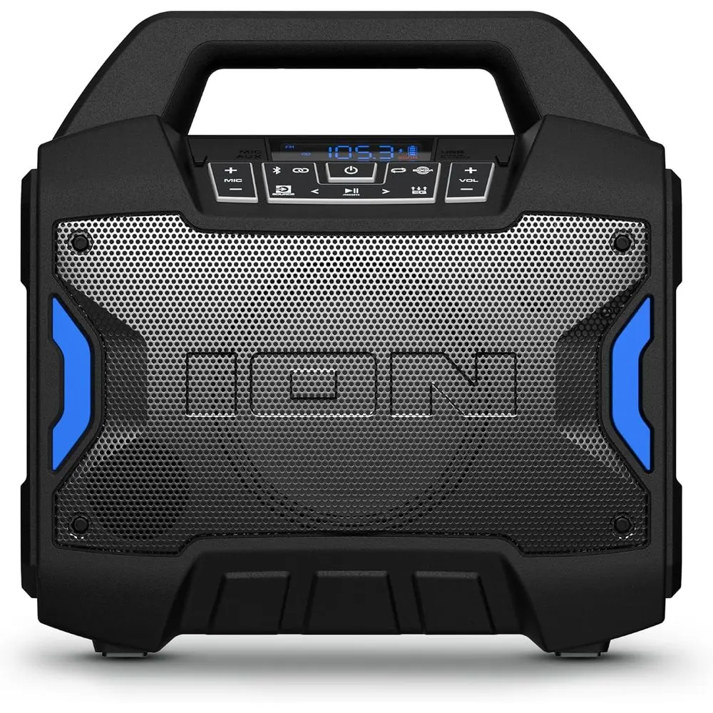 Portable 60W Bluetooth Speaker with Mic, Radio, USB, IPX5 Water-Resistant, Stereo-Link, App Control
Portable 60W Bluetooth Speaker with Mic, Radio, USB, IPX5 Water-Resistant, Stereo-Link, App Control
