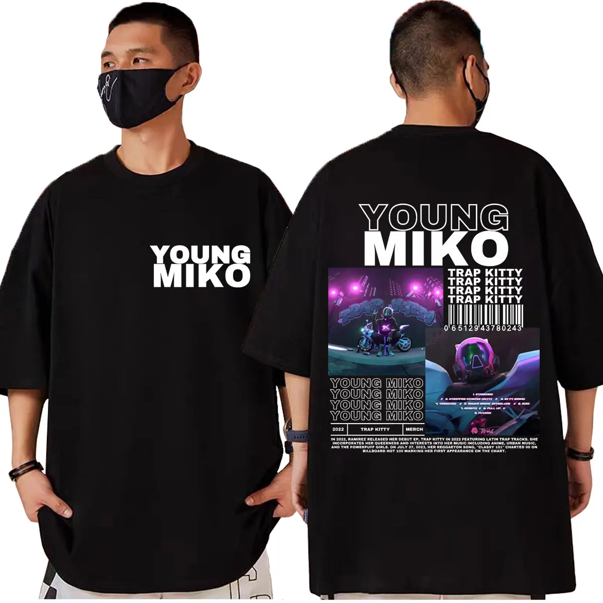 Rapper Young Miko Trap Kitty Album Merch T-shirt Men Women Clothing Fashion Hip Hop T Shirts Summer Casual Loose Cotton T-shirts
Rapper Young Miko Trap Kitty Album Merch T-shirt Men Women Clothing Fashion Hip Hop T Shirts Summer Casual Loose Cotton T-shirts