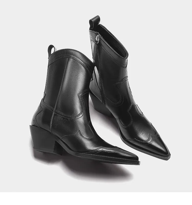 New Black Leather Classic Totern Print Ankle Boots Fashion Casual Stretch Pointed Toe Sexy Modern Boots Cowboy Shoes
New Black Leather Classic Totern Print Ankle Boots Fashion Casual Stretch Pointed Toe Sexy Modern Boots Cowboy Shoes
