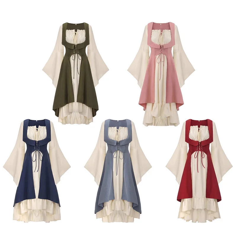 Женское средневековое длинное платье для костюмов эпохи Возрождения, ретро-стиля, средневековья, косплея, элегантные платья, карнавальный наряд для Хэллоуина и вечеринок
Женское средневековое длинное платье для костюмов эпохи Возрождения, ретро-стиля, средневековья, косплея, элегантные платья, карнавальный наряд для Хэллоуина и вечеринок