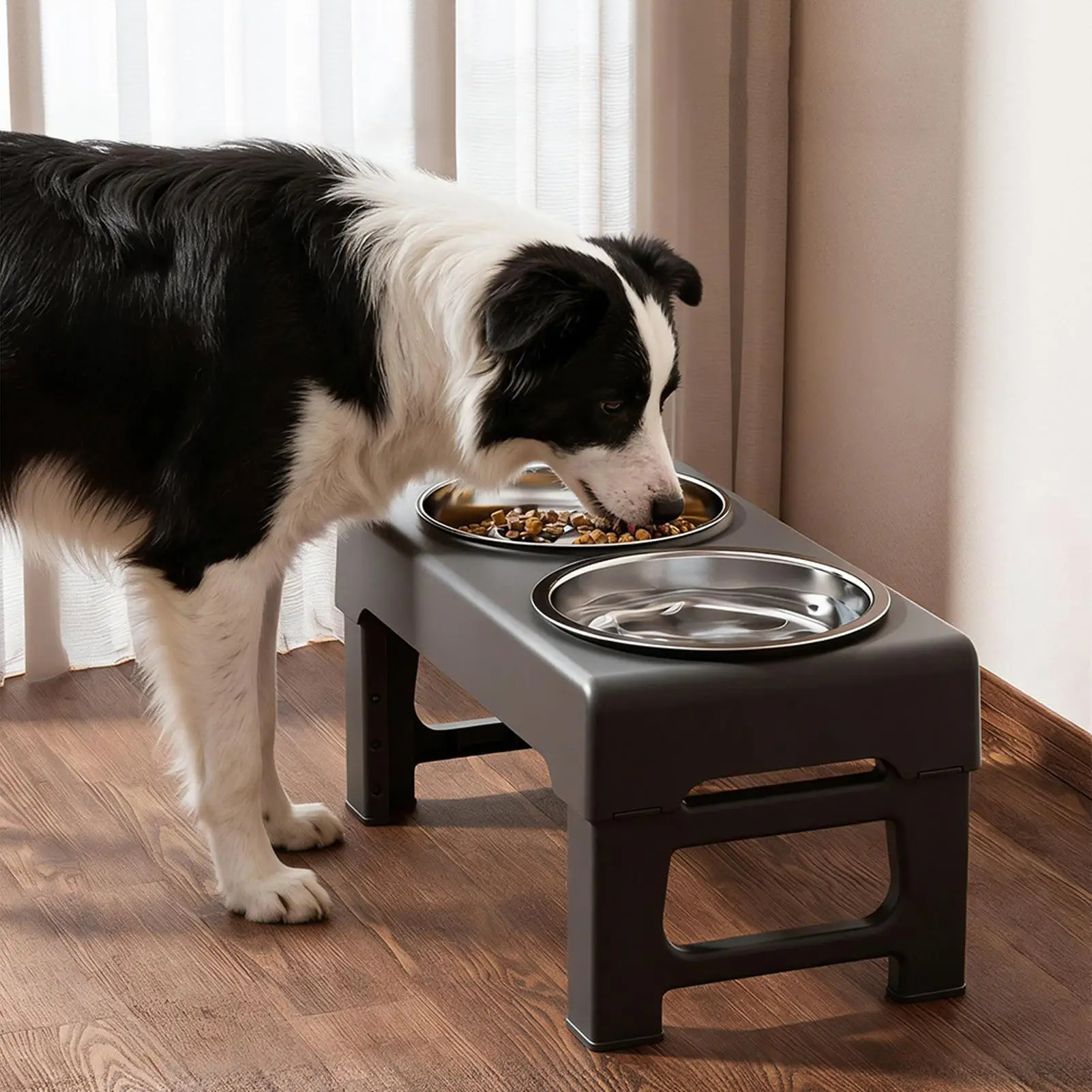 Double Cat Bowl 3-Heights Adjustable Elevated Feeder For Pet Non-Slip Dog Water Bowl For Indoor Outdoor Home Kitchen Living Room
Double Cat Bowl 3-Heights Adjustable Elevated Feeder For Pet Non-Slip Dog Water Bowl For Indoor Outdoor Home Kitchen Living Room