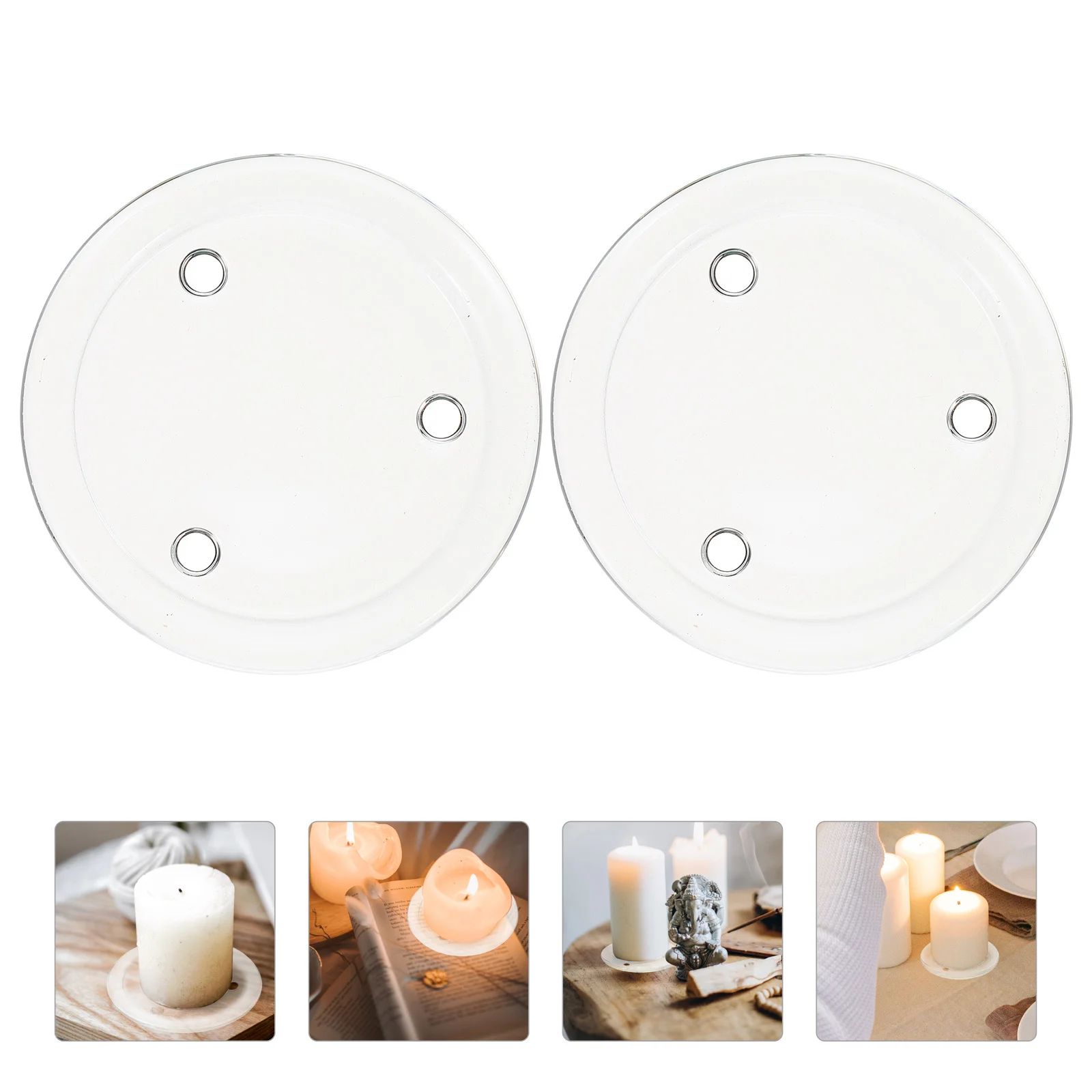 2Pcs Glass Holders Round Trays for Home Decor Tabletop Decorations Simple Elegant Dinner Party Wedding
2Pcs Glass Holders Round Trays for Home Decor Tabletop Decorations Simple Elegant Dinner Party Wedding