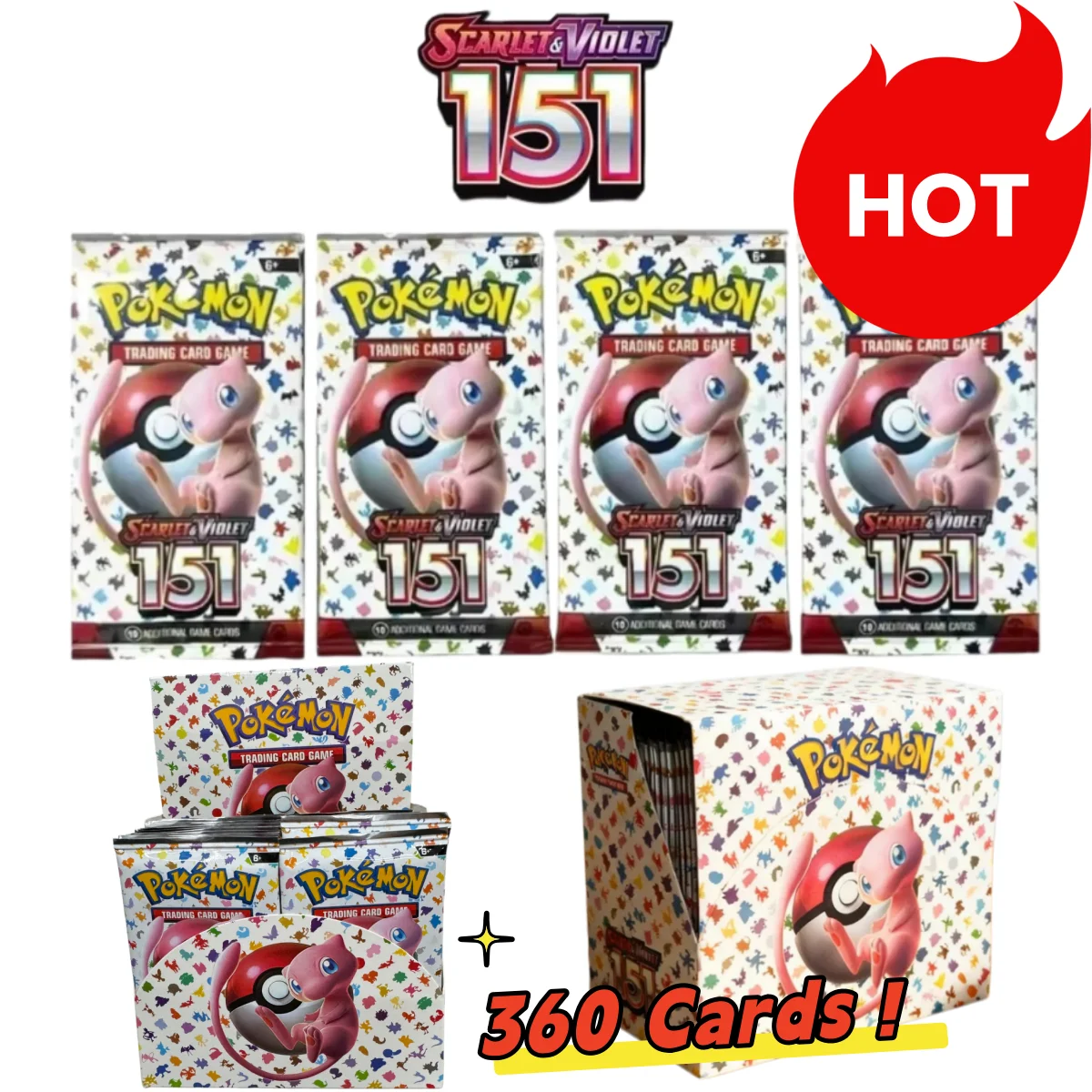 Pokemon 360Pcs TCG Scarlet & Violet 151 Booster Bundle Gift English Edition Trading Cards Anime Collection Card Toy Gift Pokemon
Pokemon 360Pcs TCG Scarlet & Violet 151 Booster Bundle Gift English Edition Trading Cards Anime Collection Card Toy Gift Pokemon