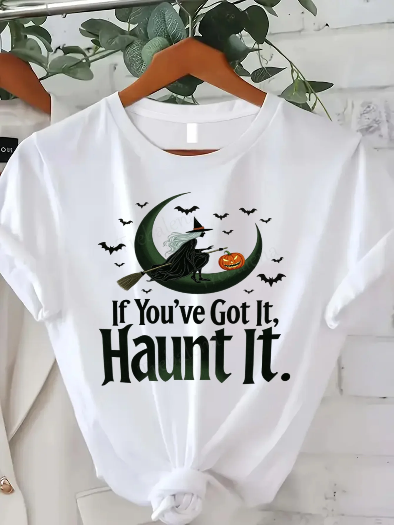 Round Neck T-shirt Halloween Witch T-Shirt Women Plus Size Funny Haunt It Design Short Sleeve Tee Fashion Casual Top
Round Neck T-shirt Halloween Witch T-Shirt Women Plus Size Funny Haunt It Design Short Sleeve Tee Fashion Casual Top