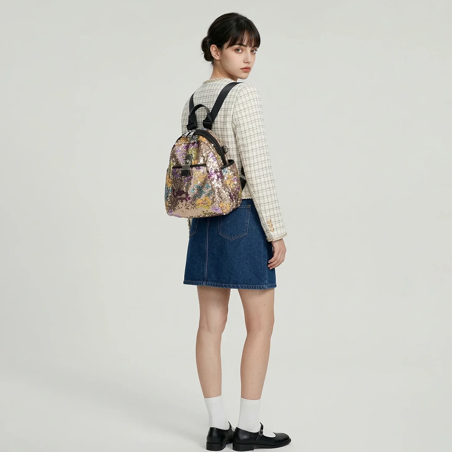 Women Sequin Backpack Daily Commute Travel School Single Shoulder Convertible Floral Casual Versatile Bling Bag Girls Backpacks
Women Sequin Backpack Daily Commute Travel School Single Shoulder Convertible Floral Casual Versatile Bling Bag Girls Backpacks