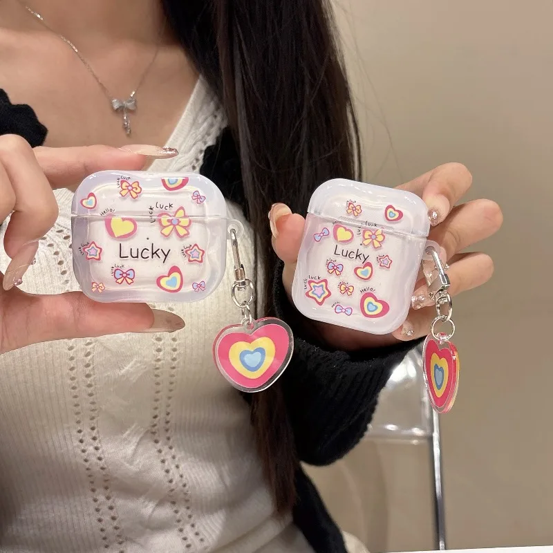 Lucky love pattern apple earphone cover for airpodspro3/1/2/4 earphone case,Heart-shaped pendant
Lucky love pattern apple earphone cover for airpodspro3/1/2/4 earphone case,Heart-shaped pendant