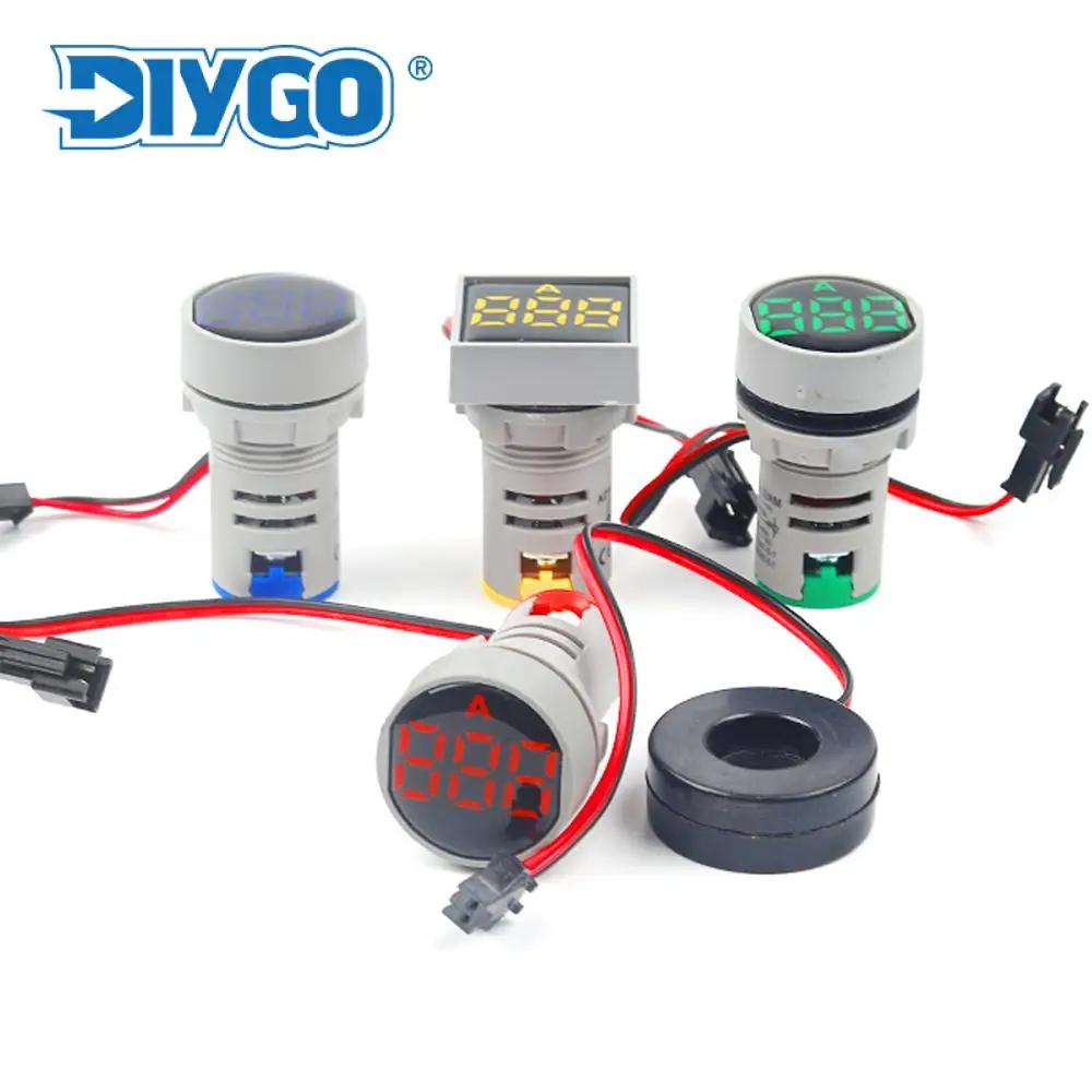 DIY GO 22mm Protective Film Square/Round Digital Current Meter indicator 0-100A amp Current Tester Meters LED Pilot Lamp Ammeter
DIY GO 22mm Protective Film Square/Round Digital Current Meter indicator 0-100A amp Current Tester Meters LED Pilot Lamp Ammeter