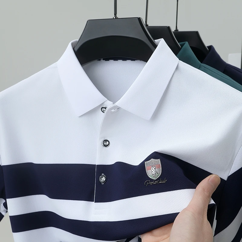 Лёгкая роскошь модные полоски футболки с короткими рукавами POLO премиум - бренд вышивка летняя воздушная волна футболка досуг мужская одежда
Лёгкая роскошь модные полоски футболки с короткими рукавами POLO премиум - бренд вышивка летняя воздушная волна футболка досуг мужская одежда