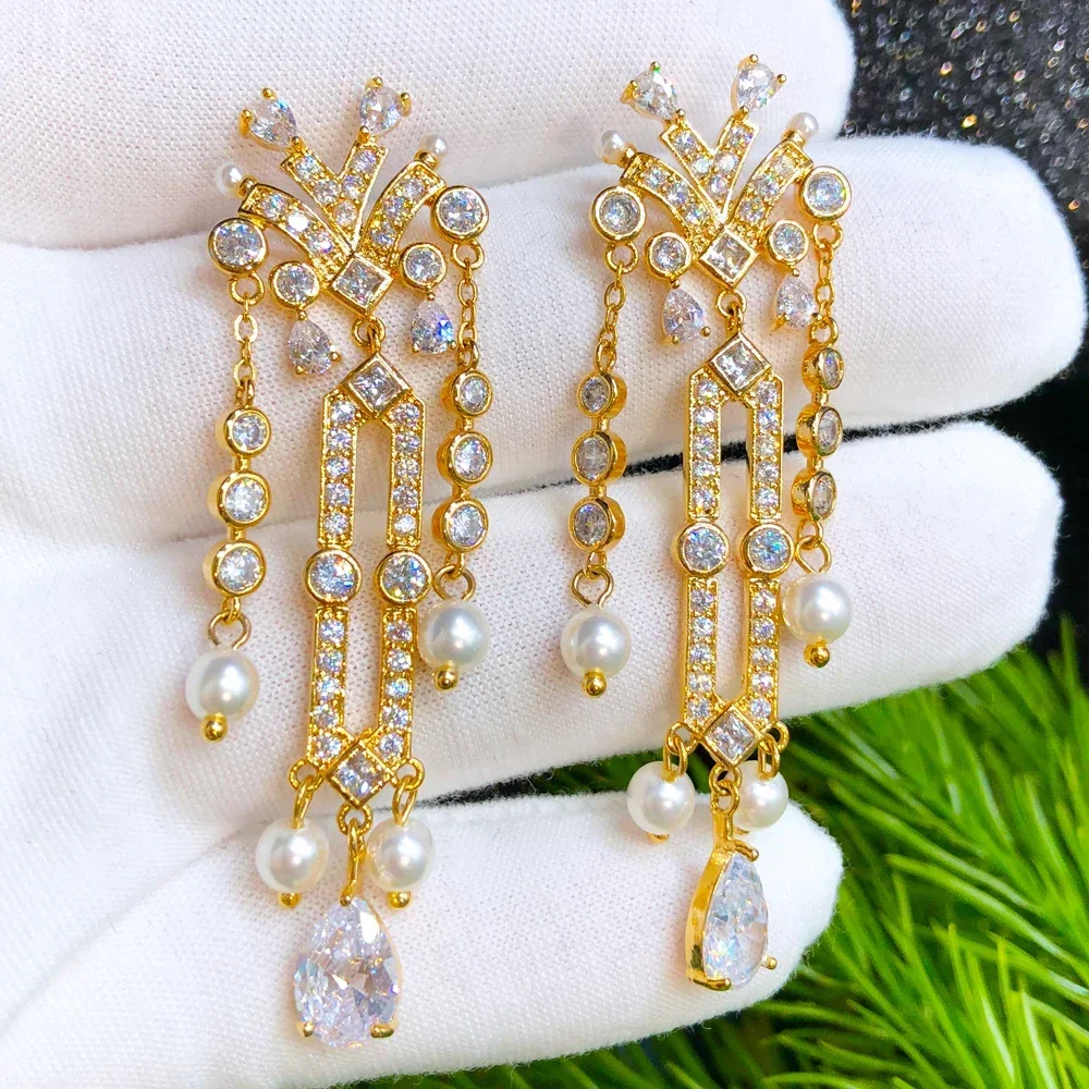 Soramoore New Original Tassel Pearls Pendant Earrings for Women Wedding Party Jewelry Ladies Daily Trendy Accessories Hot Sale
Soramoore New Original Tassel Pearls Pendant Earrings for Women Wedding Party Jewelry Ladies Daily Trendy Accessories Hot Sale