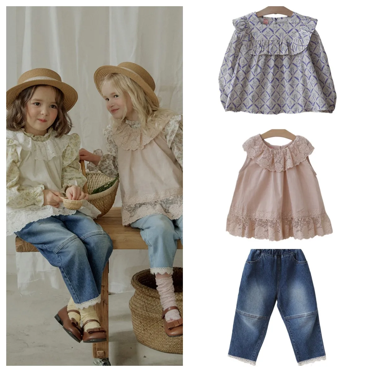 Toddler Girl Clothes 2024 New Kids Girls Outfit Set Cute Cotton Princess Shirt and Ruffles Vest Shirt Jeans Clothing Set
Toddler Girl Clothes 2024 New Kids Girls Outfit Set Cute Cotton Princess Shirt and Ruffles Vest Shirt Jeans Clothing Set