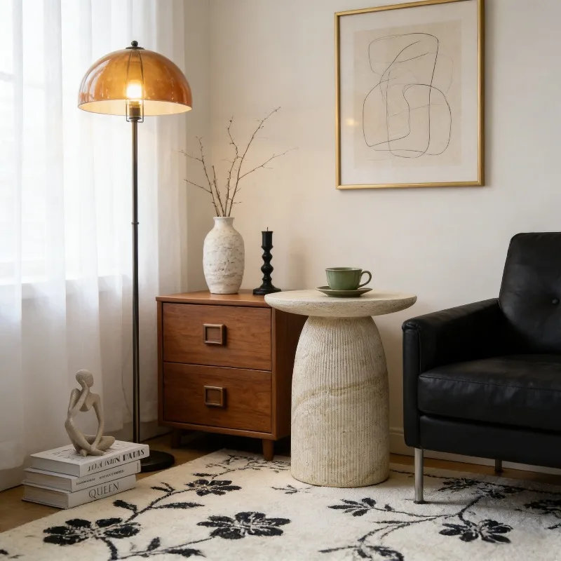 Scandinavian Sofa Side Table Artistic Coffee Desk for Living Room Round Corner Balcony End Tables Mobile Mushroom Edge Table
Scandinavian Sofa Side Table Artistic Coffee Desk for Living Room Round Corner Balcony End Tables Mobile Mushroom Edge Table