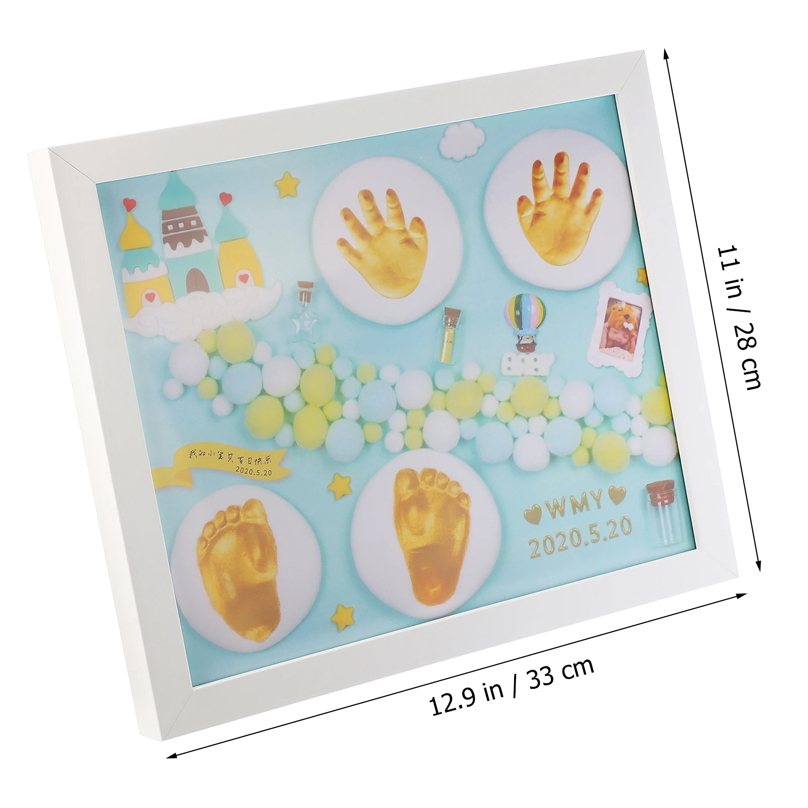 1Set Infant Handprint Footprint Frame Prints Safe Durable Growth Record Newborn Handprint Kids Footprint 
1Set Infant Handprint Footprint Frame Prints Safe Durable Growth Record Newborn Handprint Kids Footprint