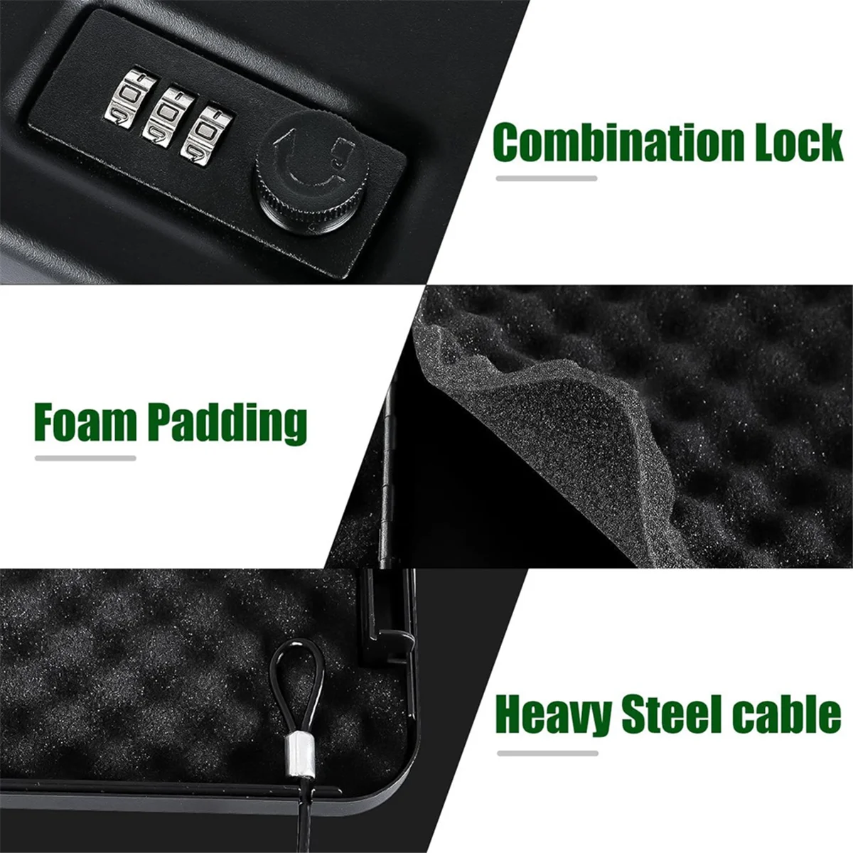 JAS-Gun Safe for Pistols, Solid Steel Pistol Safe, Small Handgun Lock Box with Combination Lock Portable Travel Handgun Safe
JAS-Gun Safe for Pistols, Solid Steel Pistol Safe, Small Handgun Lock Box with Combination Lock Portable Travel Handgun Safe