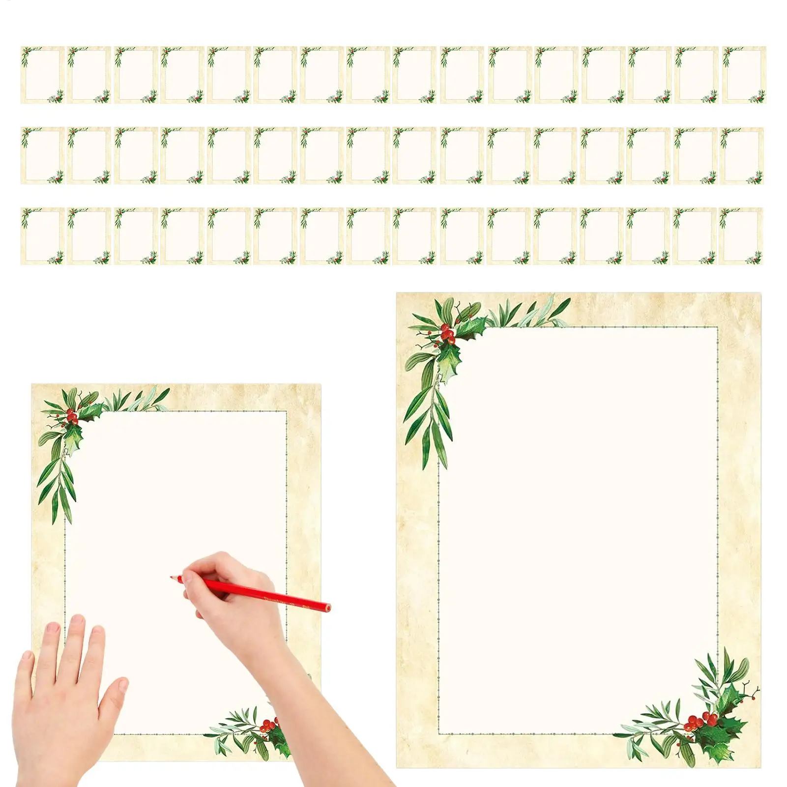 Бумага для рождественских писем, 50 шт., листы для зимних праздников, праздничная канцелярская бумага для письма, заметки, свадебные приглашения
Бумага для рождественских писем, 50 шт., листы для зимних праздников, праздничная канцелярская бумага для письма, заметки, свадебные приглашения