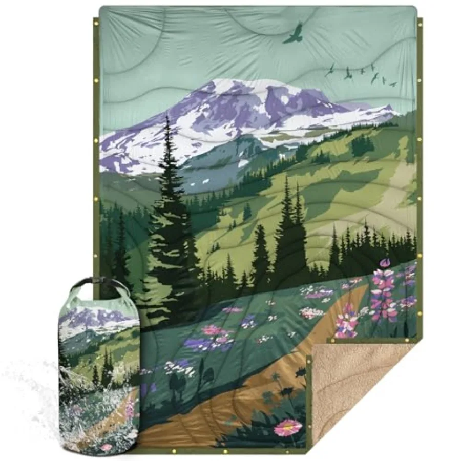 Outdoor Campg Blanket with Sherpa Lg, Etra Warm Thick Camp Blankets and Puffy Ultralight Soft Poncho DWR Campg Quilt for Cold W
Outdoor Campg Blanket with Sherpa Lg, Etra Warm Thick Camp Blankets and Puffy Ultralight Soft Poncho DWR Campg Quilt for Cold W