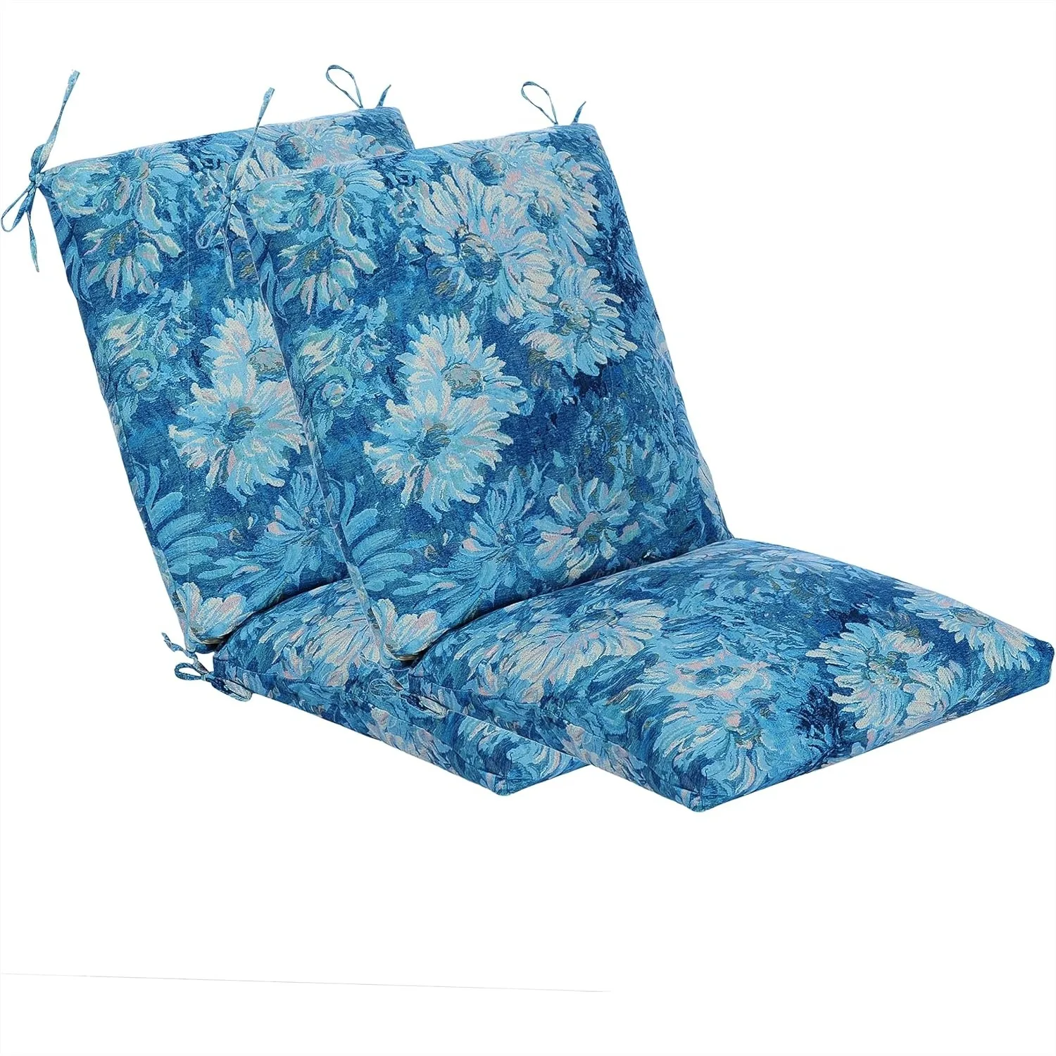 Set Of 2 Outdoor Dining Chair Cushions 38x18x4.5 Inch Patio Seat Cushion For Garden Furniture Blue Monet Garden
Set Of 2 Outdoor Dining Chair Cushions 38x18x4.5 Inch Patio Seat Cushion For Garden Furniture Blue Monet Garden