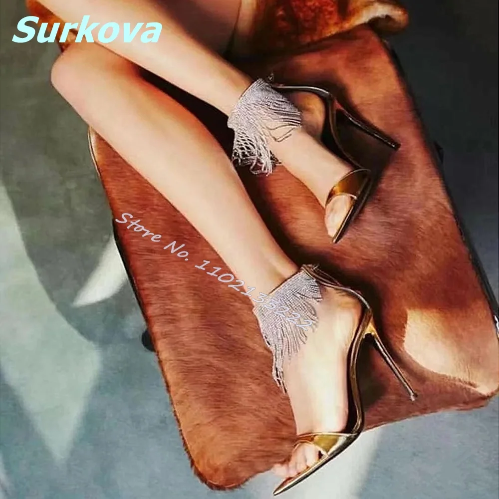 Rhinestone Fringe Sandals Pointed Toe Back Zipper Thin High Heels Summer Fashion Sexy Women Shoes Party Dress Luxury Stilettos
Rhinestone Fringe Sandals Pointed Toe Back Zipper Thin High Heels Summer Fashion Sexy Women Shoes Party Dress Luxury Stilettos