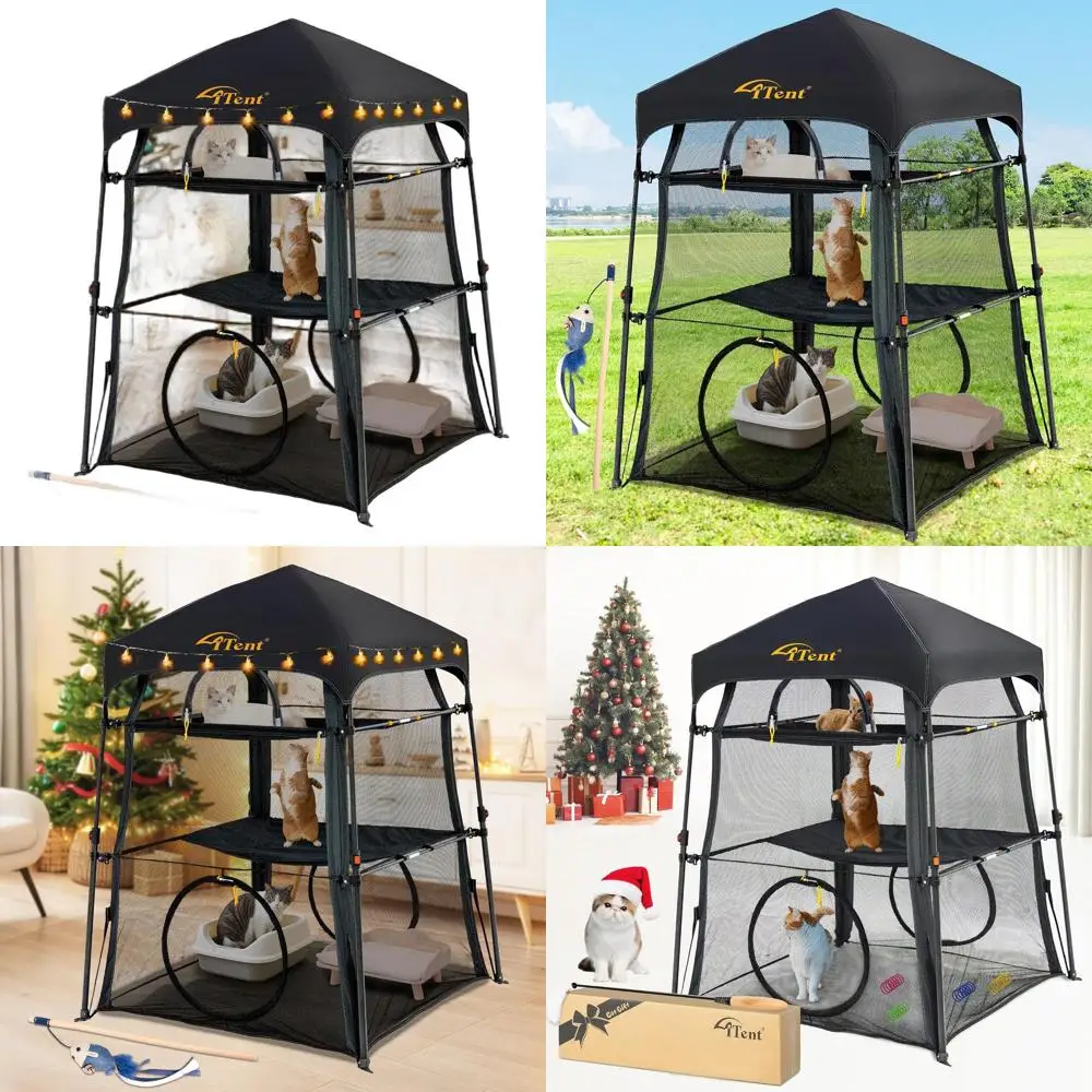 X-Large складной 3-х уровневый Catio с использованием в помещении и на открытом воздухе, портативная палатка для кошачьей башни, двухдверная конструкция для универсальной сборки
X-Large складной 3-х уровневый Catio с использованием в помещении и на открытом воздухе, портативная палатка для кошачьей башни, двухдверная конструкция для универсальной сборки