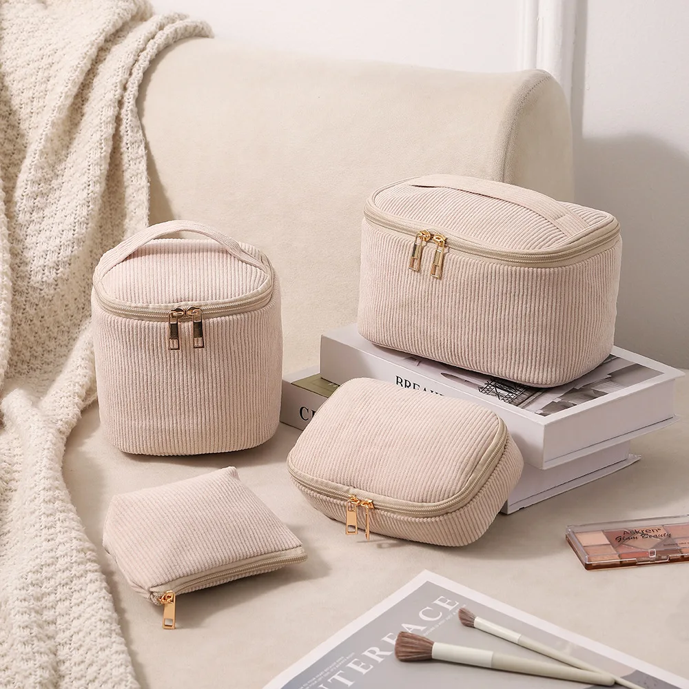 4 Piece Corduroy Cosmetic Bag Set 2026 New Large Capacity Button Style Portable Toiletry Bag
4 Piece Corduroy Cosmetic Bag Set 2026 New Large Capacity Button Style Portable Toiletry Bag