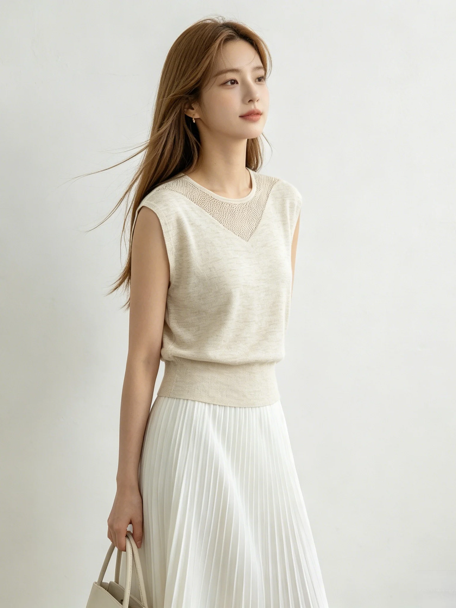 Casual Skin-friendly Knitted Vest Summer round Neck Sleeveless Versatile Short T-shirt Breathable Korean Style Women's Top
Casual Skin-friendly Knitted Vest Summer round Neck Sleeveless Versatile Short T-shirt Breathable Korean Style Women's Top