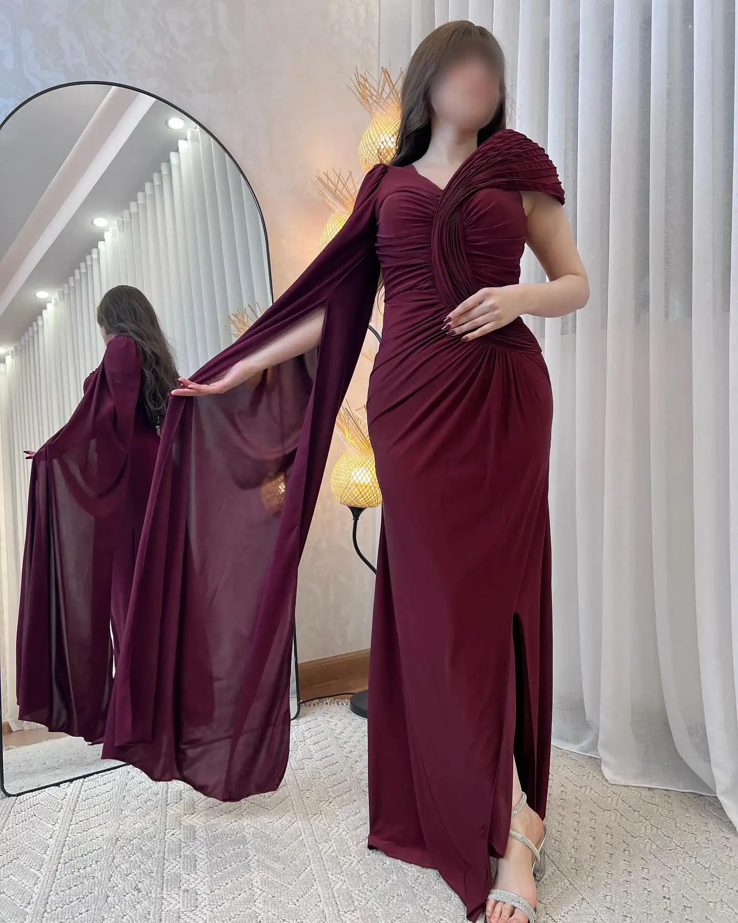 Customized Temperament Off the Shoulder Pleats Evening Dresses Graceful Watteau Train Jersey Vestido De Festa Vestido De Noche
Customized Temperament Off the Shoulder Pleats Evening Dresses Graceful Watteau Train Jersey Vestido De Festa Vestido De Noche