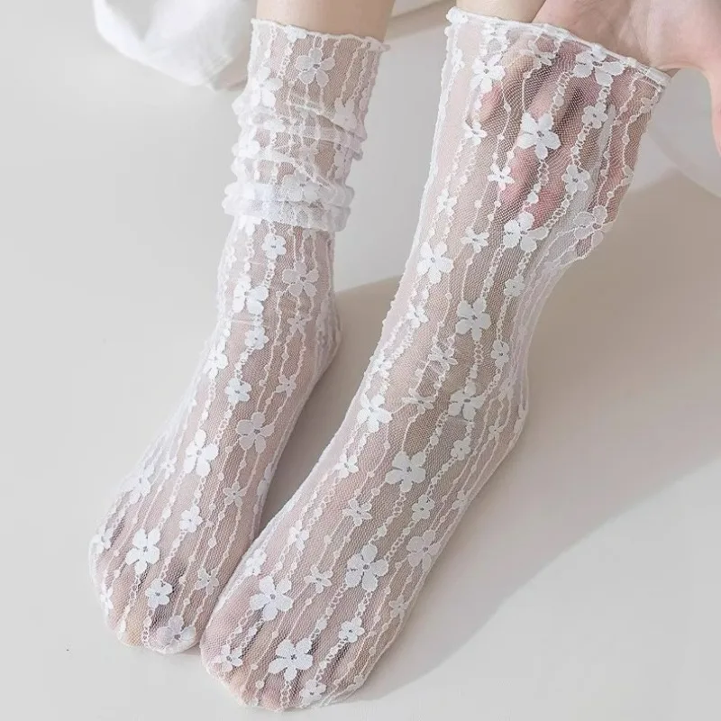 Harajuku Breathable Transparent Floral Lace Socks for Women Sweet Lace Mesh Fishnet Socks Soft Funny Socks Hosiery Sox
Harajuku Breathable Transparent Floral Lace Socks for Women Sweet Lace Mesh Fishnet Socks Soft Funny Socks Hosiery Sox