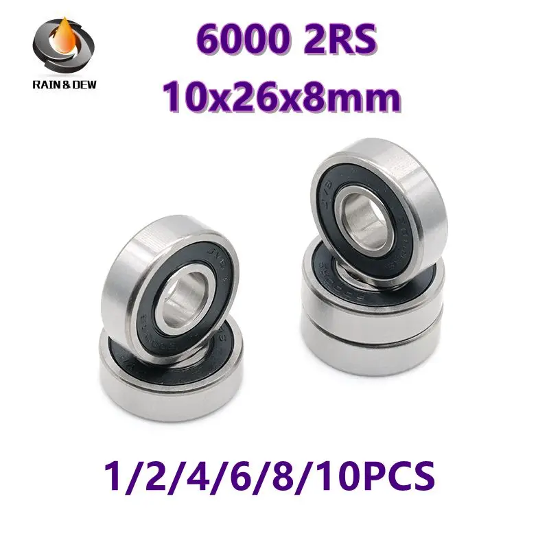 (1/2/4/6/8/10PCS) 6000-2RS Bearing 10x26x8mm Deep Groove Ball Bearing 180100 RS-Double-sided Contact Type Rubber Seal Dustproof
(1/2/4/6/8/10PCS) 6000-2RS Bearing 10x26x8mm Deep Groove Ball Bearing 180100 RS-Double-sided Contact Type Rubber Seal Dustproof