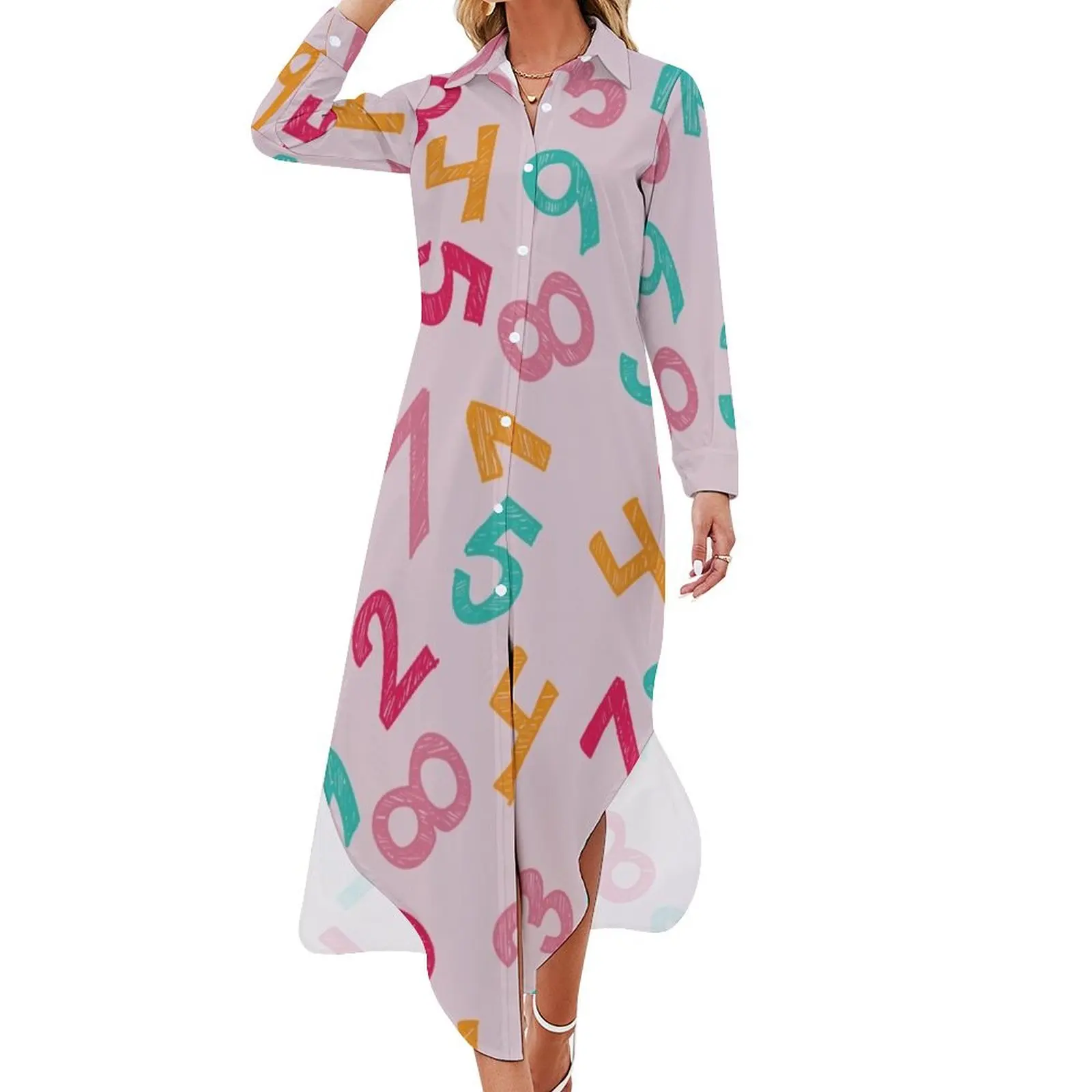 Children Numbers Long Sleeved Shirt Dress women's clothing summer 2024 novelties Women long dress luxury dress
Children Numbers Long Sleeved Shirt Dress women's clothing summer 2024 novelties Women long dress luxury dress